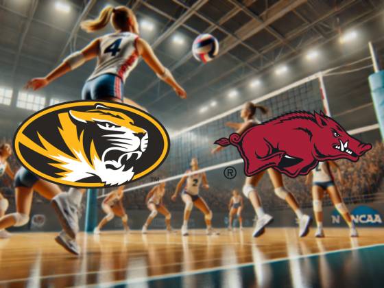Missouri Tigers at Arkansas Razorbacks Womens Volleyball